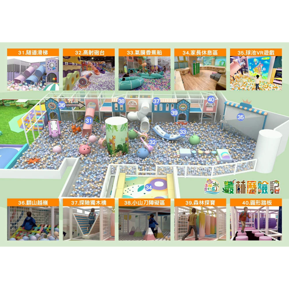 追風奇幻島竹北旗艦店【叢林歷險記】 親子票1大1小使用-細節圖2