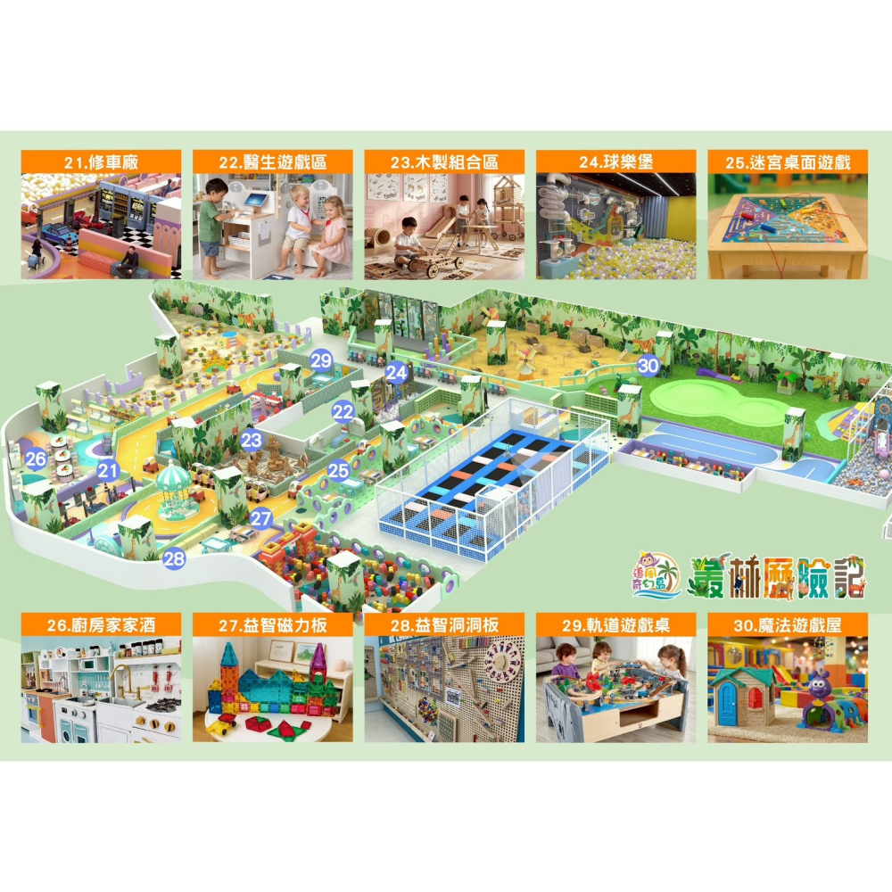 追風奇幻島竹北旗艦店【叢林歷險記】 親子票1大1小使用-細節圖3