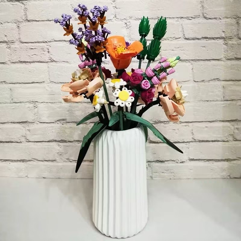 【台灣現貨-單賣花瓶338元款】適用於花束 配套花瓶 玫瑰花瓶 百合花瓶 可裝水花瓶 假花朵花瓶 插花瓶 陶瓷花瓶-細節圖2