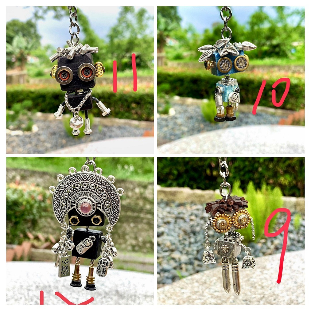 台灣文創掛飾 12款現貨 背包 鑰匙圈 手工組裝超可愛掛件 獨一無二吊飾 掛飾 包包小掛件 小掛飾 機器人玩具吊件 吊飾-細節圖3