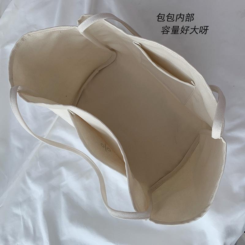 🎀【現貨+發票】韓版Ulzzang原創素色純色空白百分比素面休閒側背帆布包%帆布袋%帆布包上課包肩背包側背包郵差包文藝-細節圖7