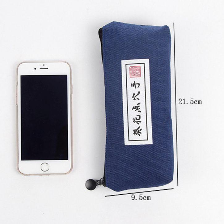 🎀【現貨+發票】新款INS搞怪創意復古文青文字筆袋武林武功祕笈筆袋帆布筆袋大容量筆袋船型帆布學生筆袋收納袋化妝包鉛筆盒-細節圖9
