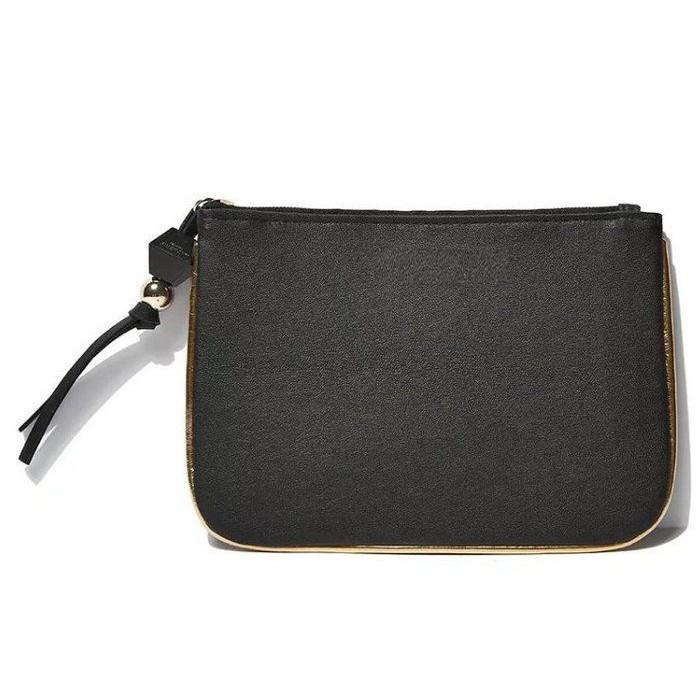 🎀【現貨+發票】黑色素色純色空白素面PU化妝包手拿包手機包隨身收納包洗漱包盥洗包過夜包萬用包筆袋隨身包筆刷包小物包零錢包-細節圖3