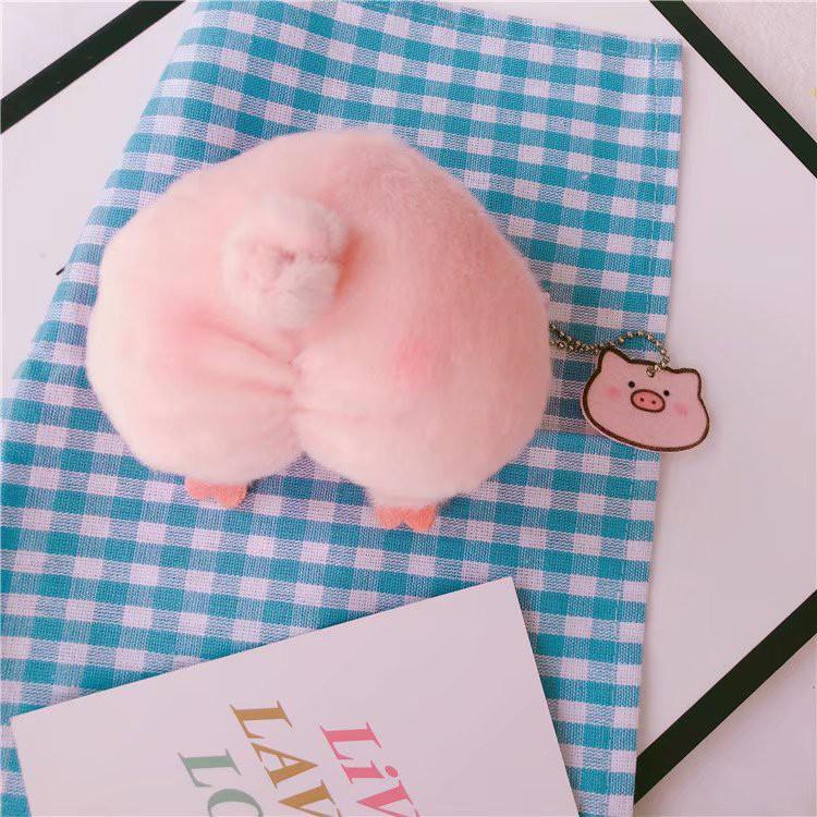 🎀【現貨+發票】吃貨必備！超優質仿真超萌豬鼻子豬屁屁豬屁股3D立體毛絨絨置物包小豬造型零錢包收納包隨身小物包零錢包鑰匙包-細節圖7