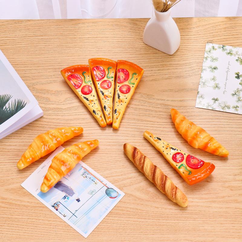 🎀【現貨+發票】創意搞怪仿真文具小清新 食物造型圓珠筆 食物筆 pizza筆 披薩筆 麵包筆 牛角麵包筆婚禮小物交換禮物-細節圖5