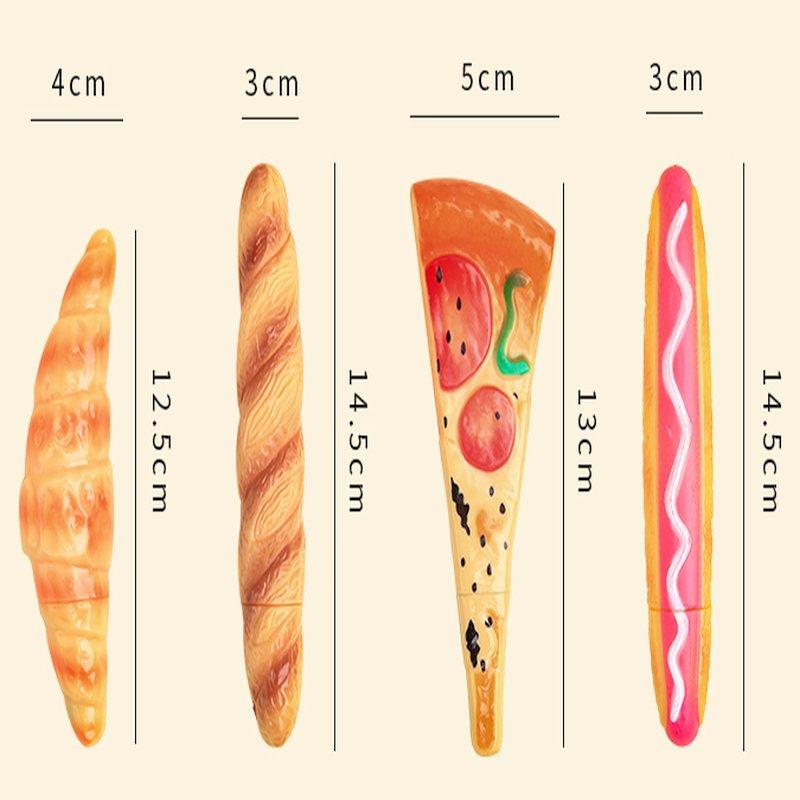 🎀【現貨+發票】創意搞怪仿真文具小清新 食物造型圓珠筆 食物筆 pizza筆 披薩筆 麵包筆 牛角麵包筆婚禮小物交換禮物-細節圖9