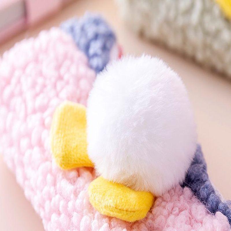 🎀【現貨+發票】韓版新款INS超火可愛胖嘟嘟鴨鴨大屁屁鴨子屁屁鴨屁股鴨子包毛茸茸毛絨絨大容量絨毛羊羔毛筆袋收納袋鉛筆盒-細節圖7