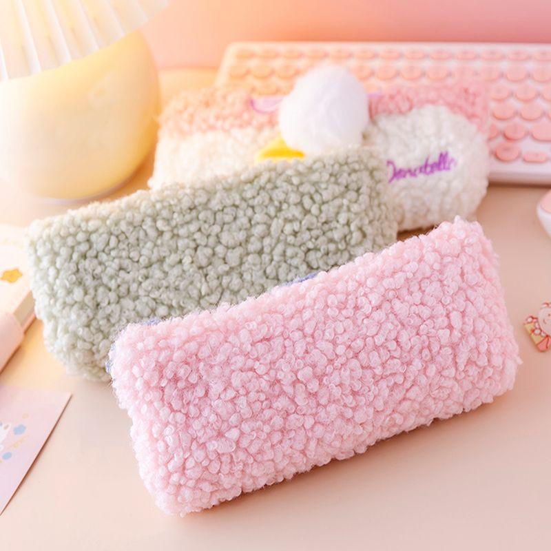 🎀【現貨+發票】韓版新款INS超火可愛胖嘟嘟鴨鴨大屁屁鴨子屁屁鴨屁股鴨子包毛茸茸毛絨絨大容量絨毛羊羔毛筆袋收納袋鉛筆盒-細節圖8