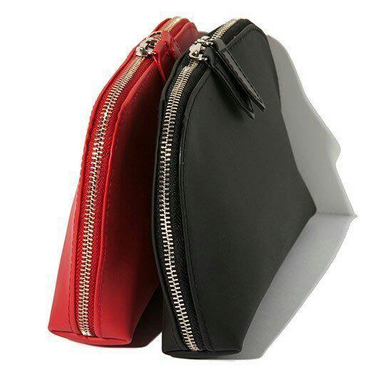 🎀【現貨+發票】黑色純色空白素面兔耳朵化妝包手拿包手機包隨身收納包洗漱包盥洗包過夜包萬用包筆袋隨身包筆刷包小物包零錢包-細節圖4