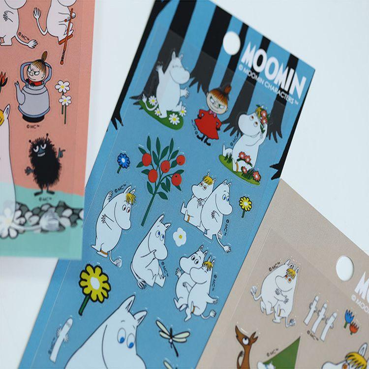 🎀【現貨+發票】《正版授權》MOOMIN嚕嚕咪嚕嚕米姆明亞美小不點阿金防水貼紙行李箱貼紙手機貼紙筆記本貼手帳本貼筆電貼紙-細節圖2