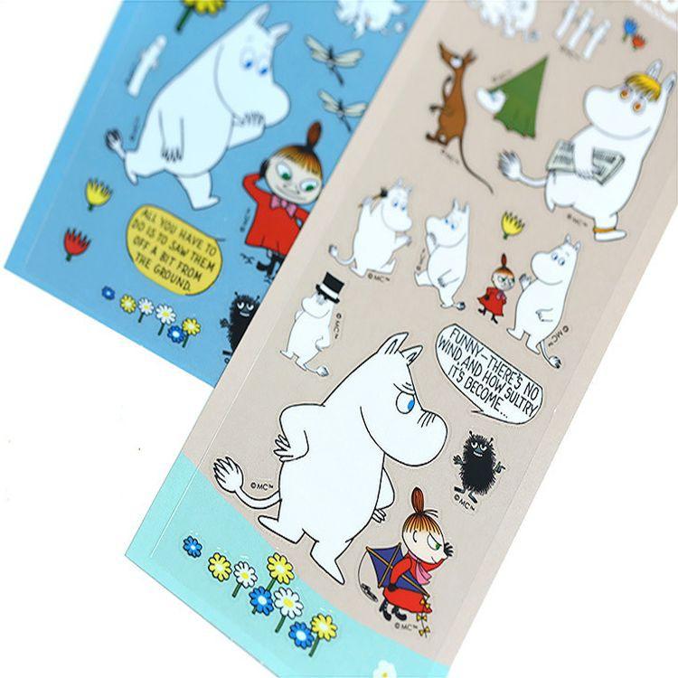 🎀【現貨+發票】《正版授權》MOOMIN嚕嚕咪嚕嚕米姆明亞美小不點阿金防水貼紙行李箱貼紙手機貼紙筆記本貼手帳本貼筆電貼紙-細節圖3