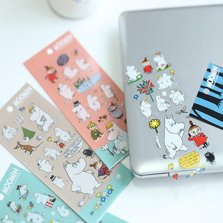 🎀【現貨+發票】《正版授權》MOOMIN嚕嚕咪嚕嚕米姆明亞美小不點阿金防水貼紙行李箱貼紙手機貼紙筆記本貼手帳本貼筆電貼紙-細節圖5