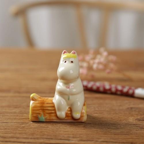 🎀【現貨+發票】Zakka日式陶瓷筷架快嫁筷子托筷拖筷子架超萌MOOMIN嚕嚕咪嚕嚕米姆明歌妮可兒陶瓷小擺件擺飾婚禮小物-細節圖4