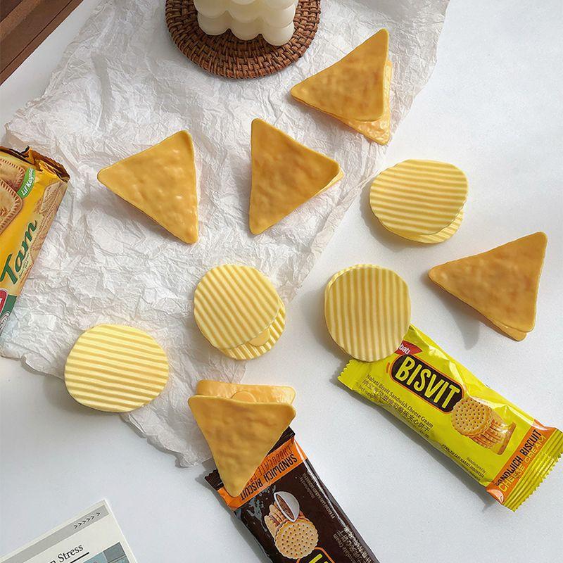 🎀【現貨+發票】INS超療癒仿真洋芋片夾子洋芋片夾洋芋片造型薯片密封夾文件夾手帳夾零食封口夾發票夾帳單夾創意設計拍照道具-細節圖2