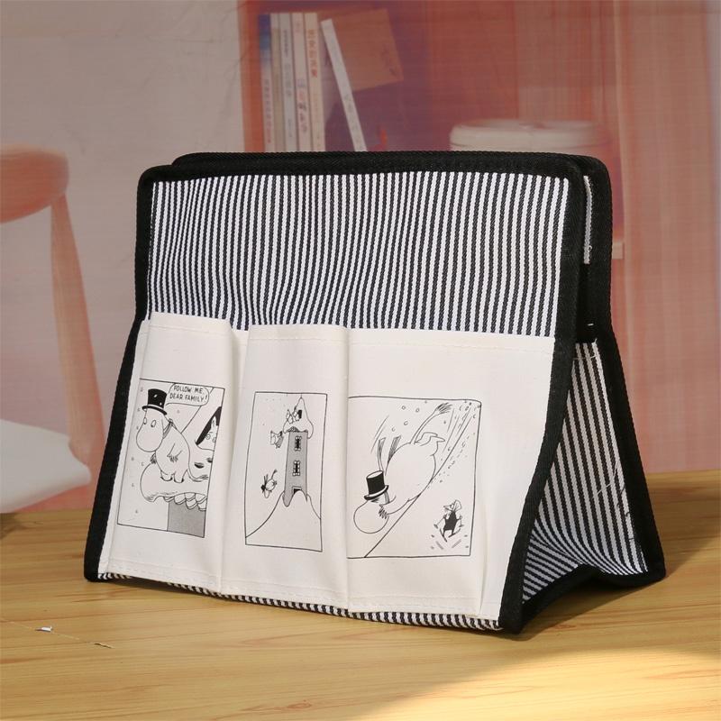 🎀【現貨+發票】MOOMIN嚕嚕咪嚕嚕米姆明亞美小不點帆布桌上收納多口袋收納盒面紙套面紙盒置物籃收納袋遙控器收納雜誌附錄-細節圖6