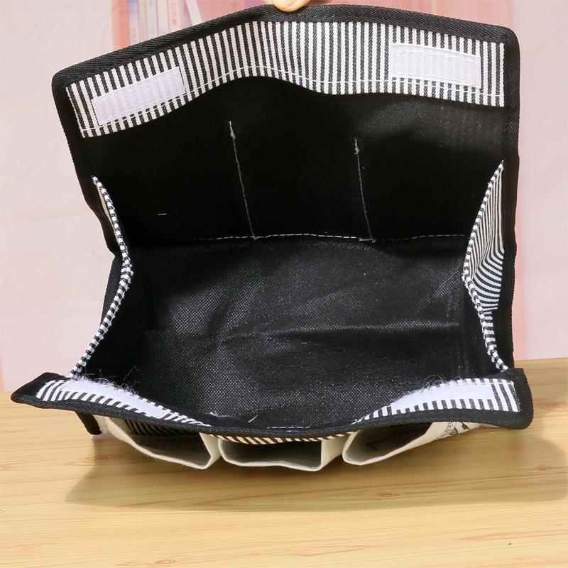 🎀【現貨+發票】MOOMIN嚕嚕咪嚕嚕米姆明亞美小不點帆布桌上收納多口袋收納盒面紙套面紙盒置物籃收納袋遙控器收納雜誌附錄-細節圖7