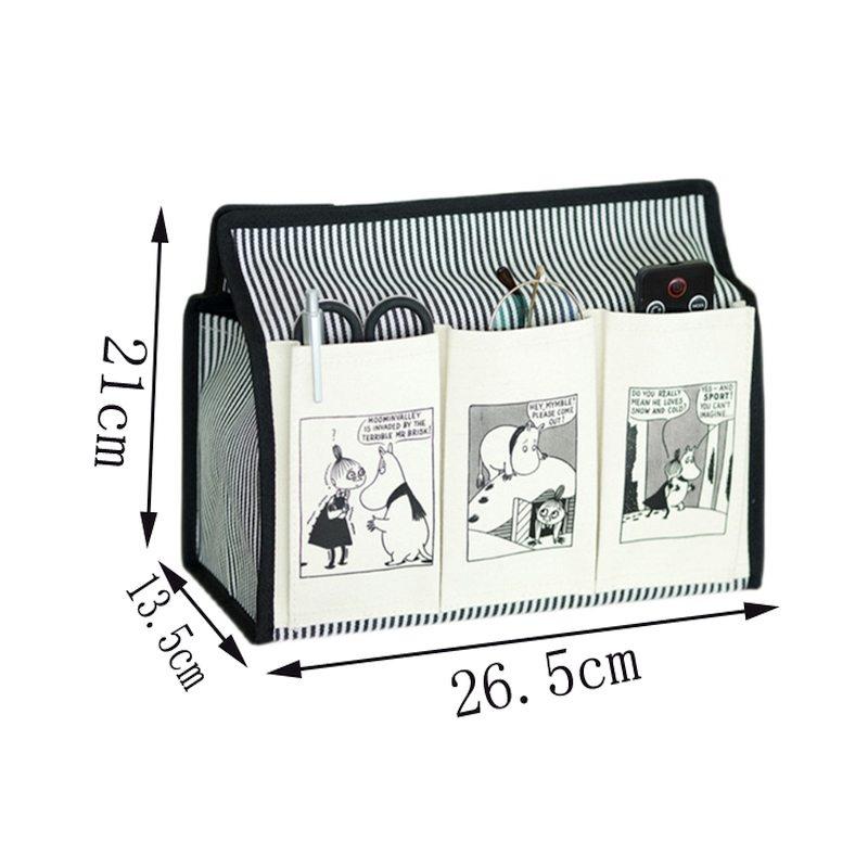 🎀【現貨+發票】MOOMIN嚕嚕咪嚕嚕米姆明亞美小不點帆布桌上收納多口袋收納盒面紙套面紙盒置物籃收納袋遙控器收納雜誌附錄-細節圖9
