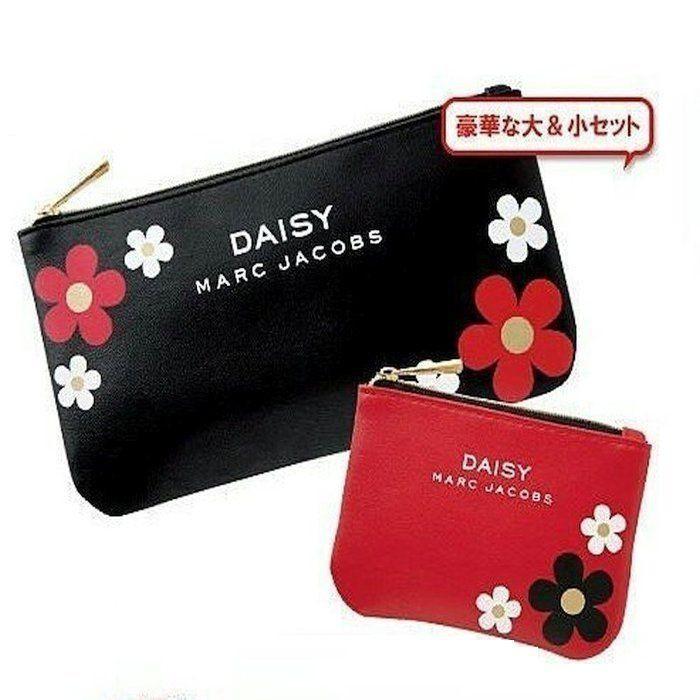 🎀【現貨+發票】韓版新款花朵小雛菊兩件組化妝包手拿包手機包收納包萬用包筆袋筆刷包零錢包鑰匙包發票集點卡小物收納-細節圖3