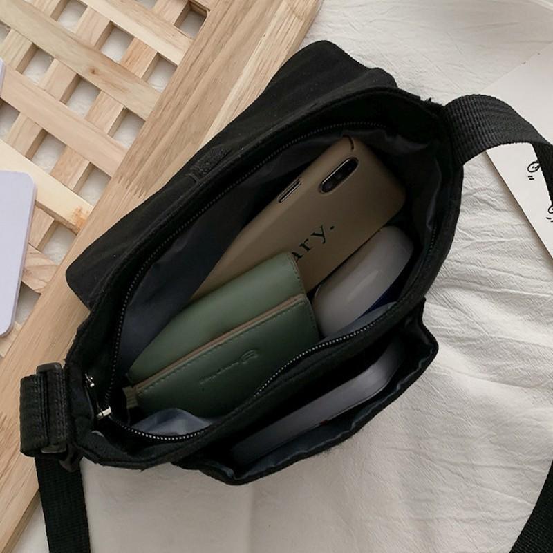 🎀【現貨+發票】韓國INS超火原宿飛碟星球帆布包兩用拉鍊帆布袋斜跨包帆布斜背包購物包肩背包側背包郵差包購物袋單肩包手機包-細節圖9