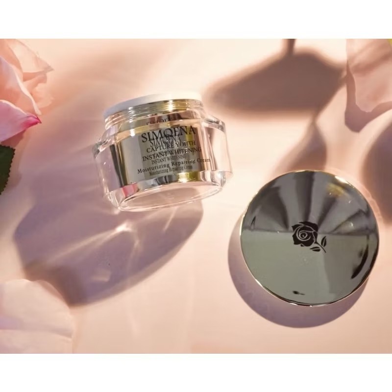 現貨免運🚛發光肌神級乳霜 美白修護霜 玫瑰霜 油肌 黯沉蠟黃必備乳液膠原蛋白玻尿酸保濕控油 妝前乳SIMQENA新卡娜-細節圖2