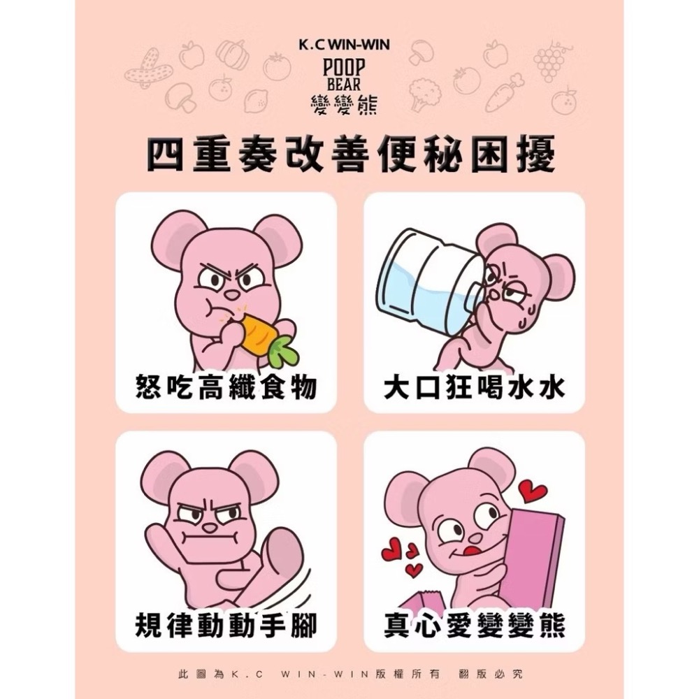 官方正品變變熊Poop Bear 便便熊酵素軟糖KCWINWIN 順暢-細節圖3