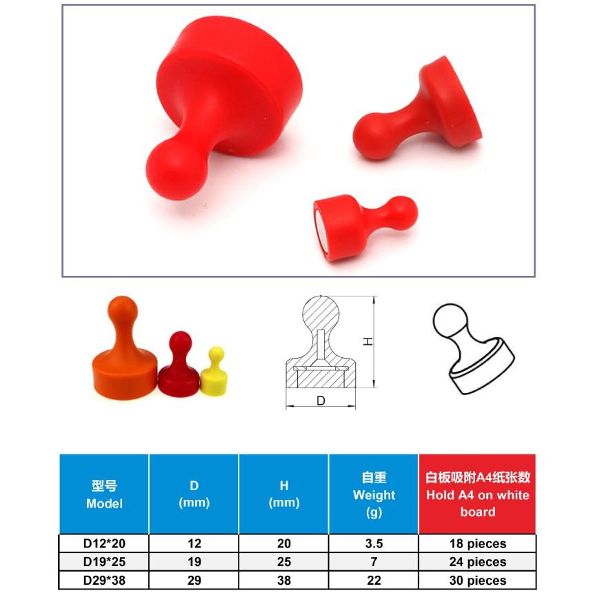 白板磁鐵 直徑29X高38mm 超強力圖釘-細節圖2