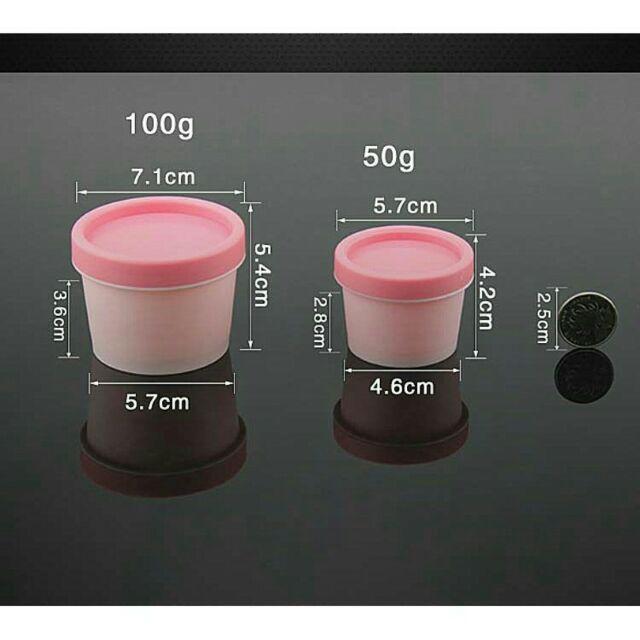 【露西皂材】50ML 100ML 馬卡龍色 面膜盒 面霜盒 分裝盒-細節圖4