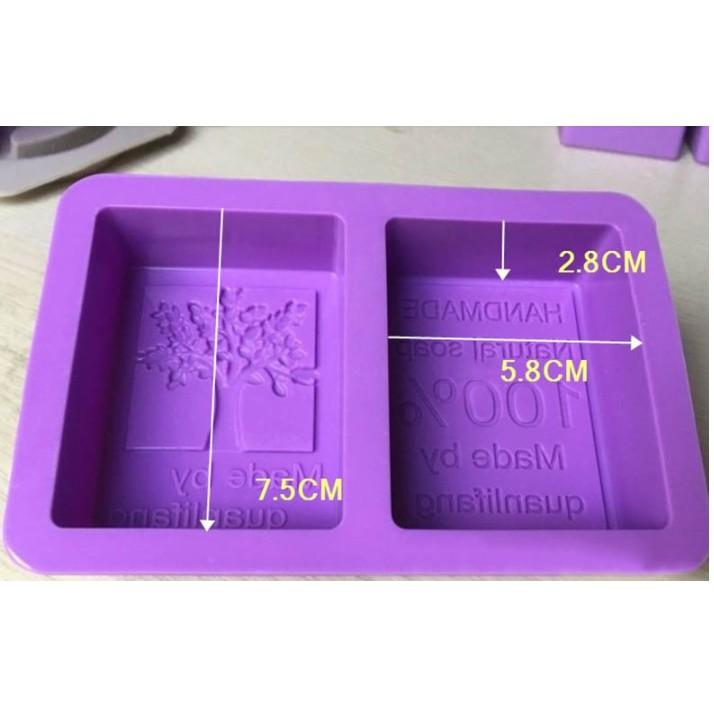 【露西皂材】2連100%與樹矽膠模 手工皂矽膠模 烘焙可用-細節圖2