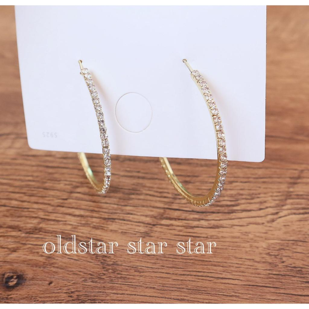 耳環 耳釘 耳飾 耳針 小橙子🍊 台灣現貨 S925銀 銀針 韓版新款 百搭 歐美 C字圈 鑲鑽 時尚 約會 小紅書-細節圖3