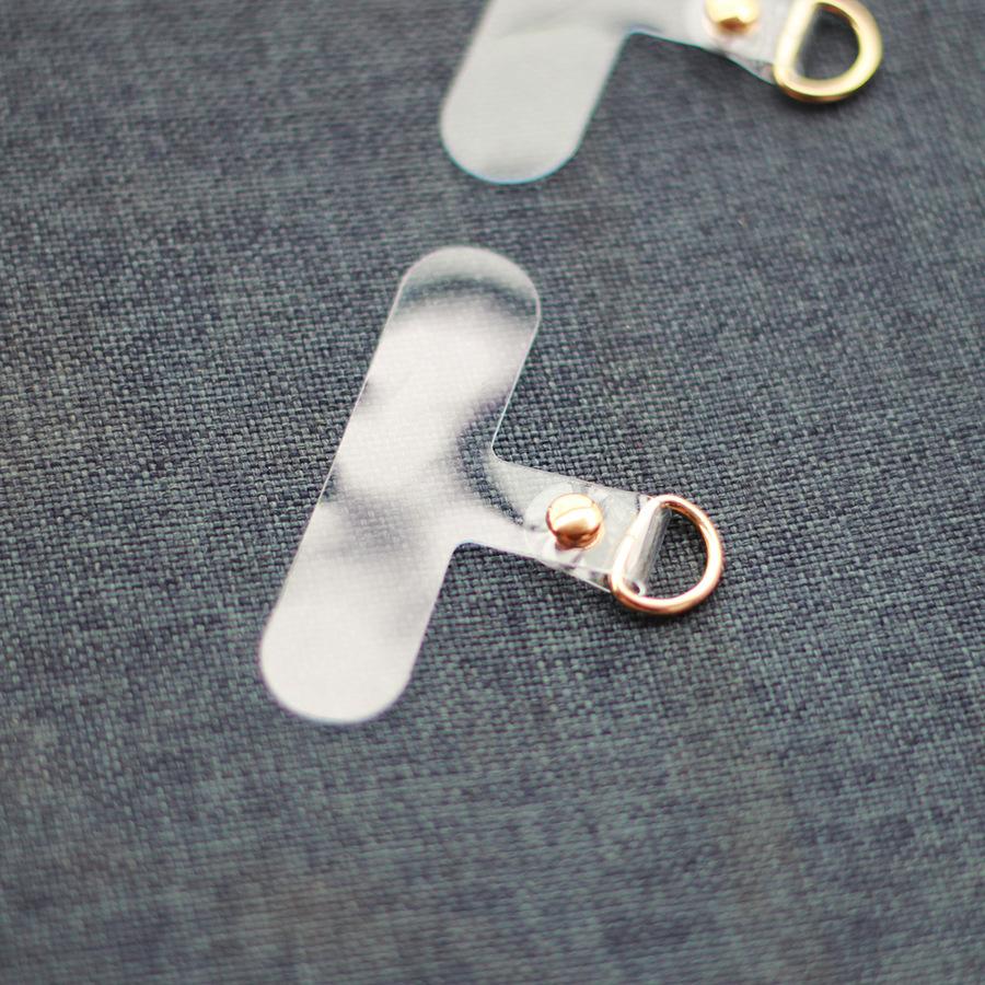 透明 手機夾片 小橙子🍊 iphone 手機 掛繩 手機殼 手機掛繩 手機鍊 手機鏈 不用打孔 不易斷 不影響充電-細節圖3