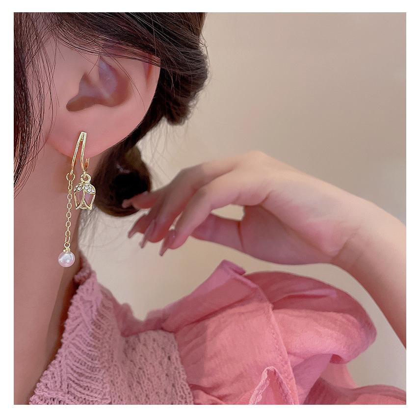 耳環 耳釘 耳飾 耳針 小橙子🍊 台灣現貨 S925銀 韓版 長款 流蘇 鬱金 耳環 百搭 氣質 東大門 耳飾品網紅爆款-細節圖3