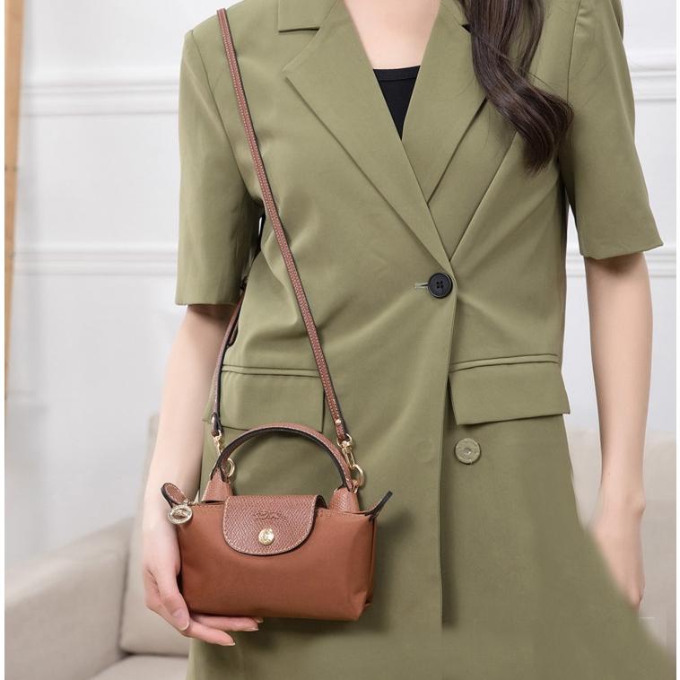 龍驤mini包改造 免打孔 迷你餃子包 餃子包 肩帶 斜背帶 包帶 diy 皮包改造配件 小橙子🍊 包包改造 餃子包改造-細節圖9