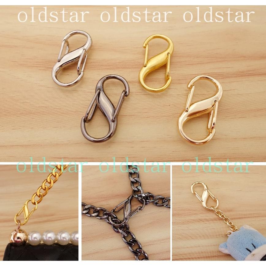 小橙子🍊高優T扣鏈T扣鏈包鍊鏈帶7mm扁鏈皮包鏈條皮包鍊條鏈條包包帶鏈子OT扣替換背帶皮包改造配件woc斜背鏈斜揹帶-細節圖8
