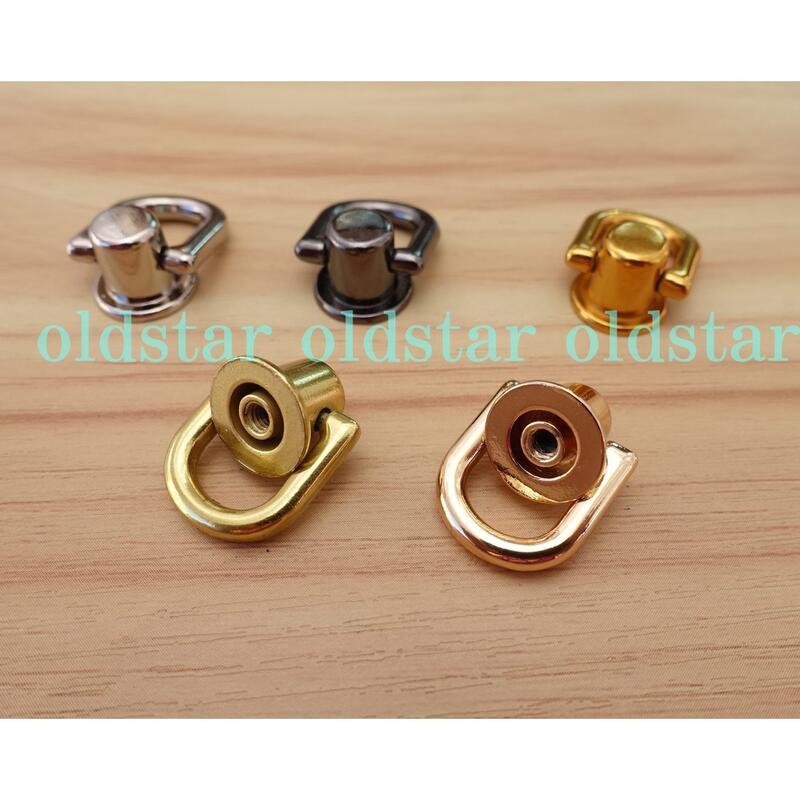 小橙子🍊 D環 帶環奶嘴扣 奶嘴扣 提耳 奶吊 包包掛勾 包包改造配件奶嘴釘 1個 帶環和尚頭 皮包改造 拼布 箱包五金-細節圖6