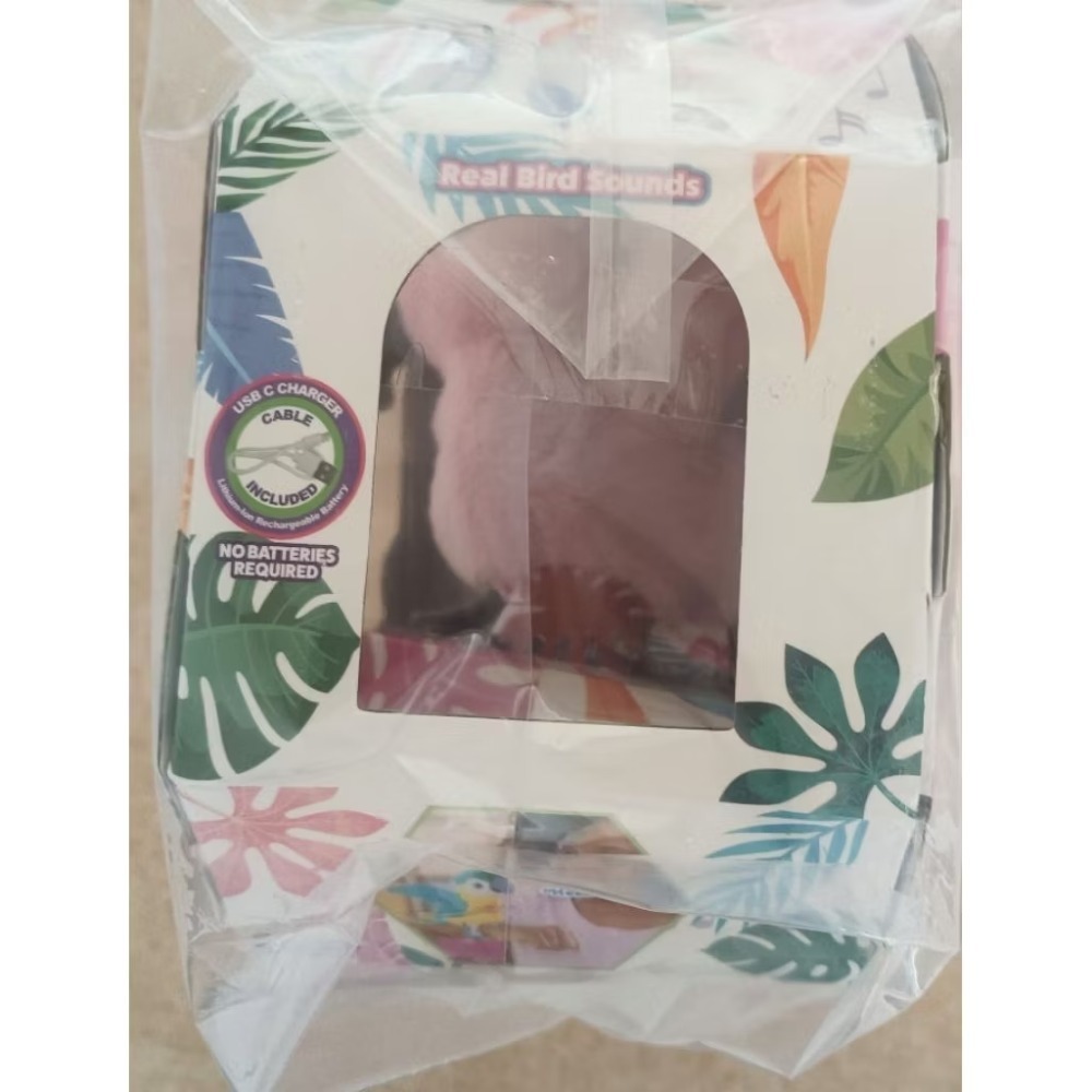 保證公司貨全新Happy Yappers 歡樂小吱系列互動式絨毛玩具1個（粉色鳳頭鸚鵡）製造日期2025年8月-細節圖4