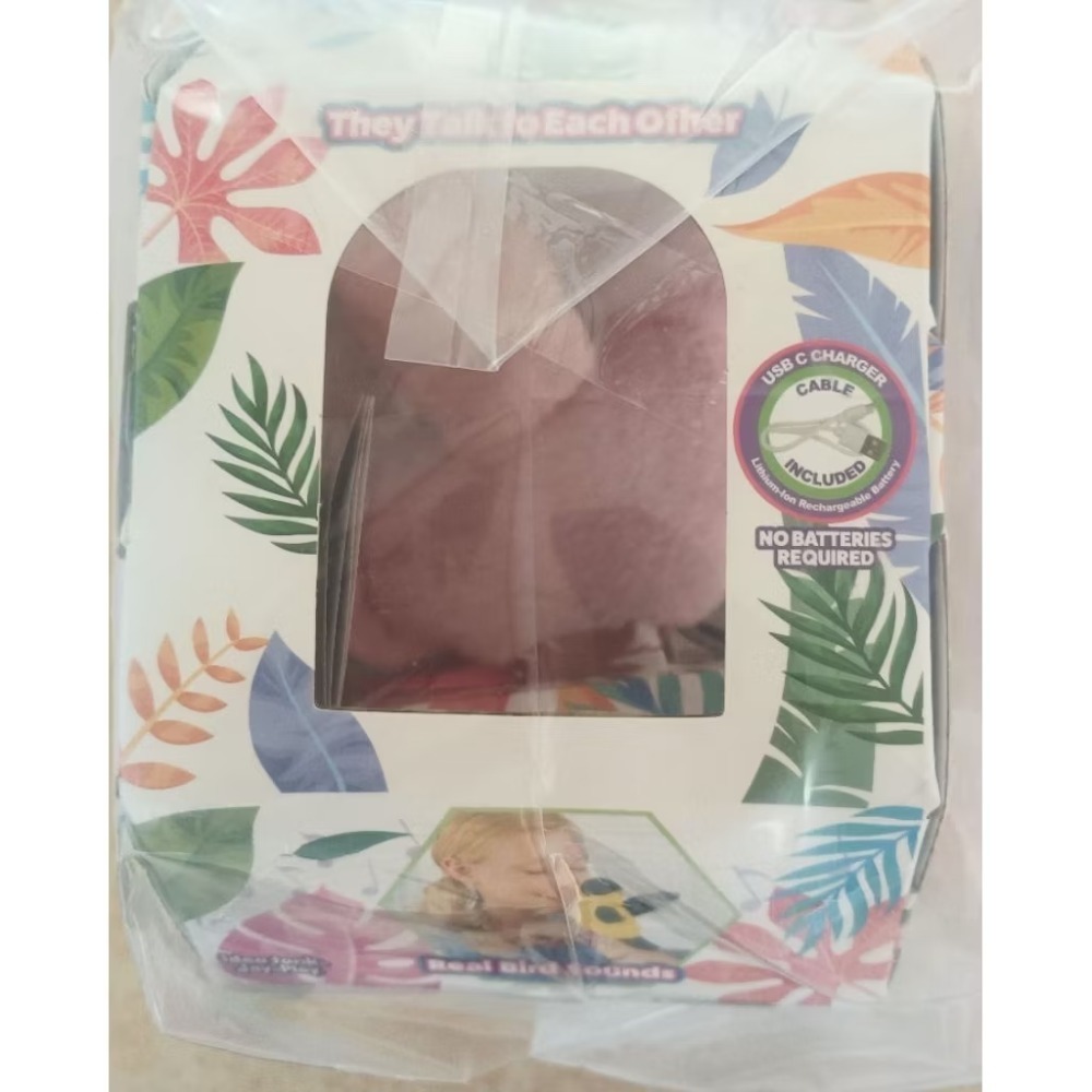 保證公司貨全新Happy Yappers 歡樂小吱系列互動式絨毛玩具1個（粉色鳳頭鸚鵡）製造日期2025年8月-細節圖5