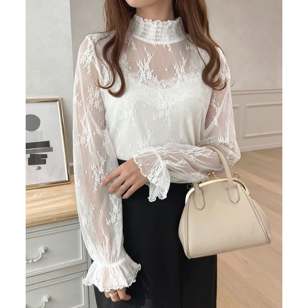 apres jour 蕾絲透膚上衣 日牌服飾 現貨商品-細節圖3