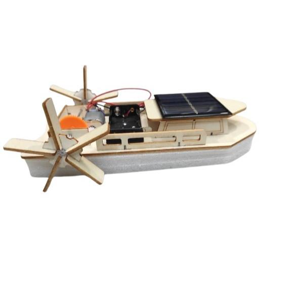 科普文教  M120  台灣發貨 繁體彩圖說明 太陽能明輪船 電動明輪船  科普 科學 STAEM-細節圖2