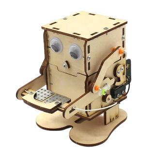 科普文教  M370  台灣發貨 繁體彩圖說明書 吃硬幣機器人 存錢密碼箱 機器人 科普 生活科學 吃幣機器人-細節圖3