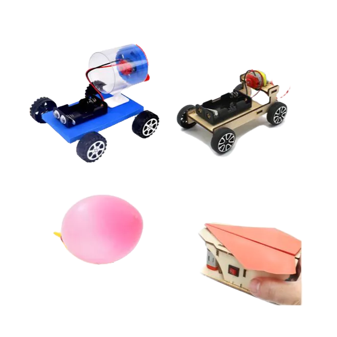 科普文教  M206  台灣發貨 繁體彩圖說明書 空氣動力車 風力車 汽球反沖車 氣球車  反衝車 科學教育 物理 科學-細節圖2