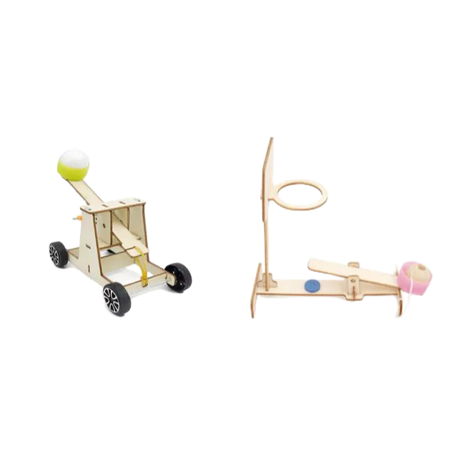 科普文教  M313  台灣發貨 繁體彩圖說明書 投石車 DIY投籃器  益智玩具科技 物理-細節圖2