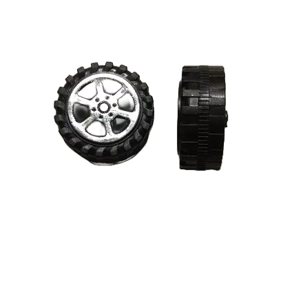 科普文教  台灣發貨 玩具車輪 塑膠車輪  2*30橡膠車輪 包膠車輪  30mm 34 mm 42mm 緊配2mm軸-細節圖3