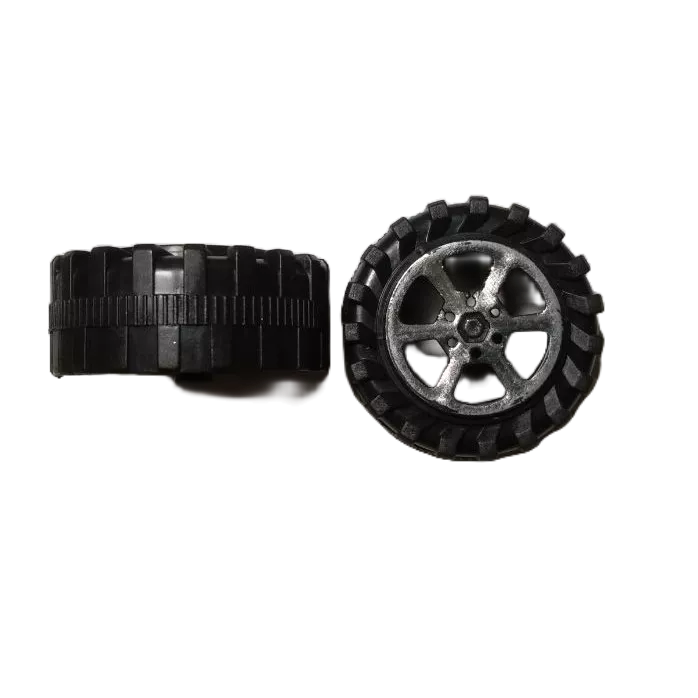 科普文教  台灣發貨 玩具車輪 塑膠車輪  2*30橡膠車輪 包膠車輪  30mm 34 mm 42mm 緊配2mm軸-細節圖4