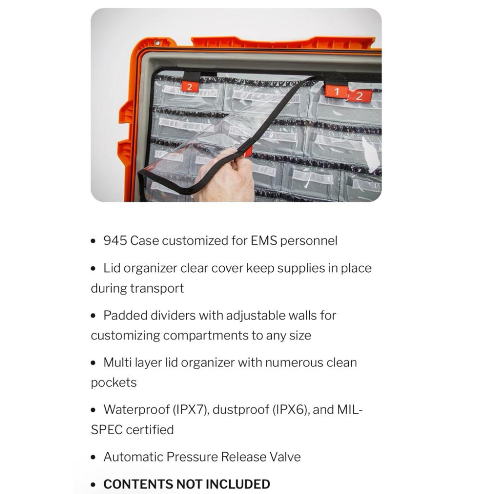 ❰免運❱ NANUK EMS 945S 急救用品手提箱 必備箱 加拿大原裝進口 手提包 救護包 收納箱 醫院診所救護車-細節圖6