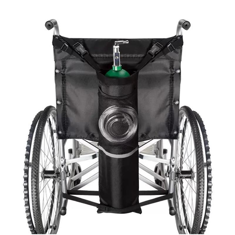 ❰免運❱ 杏暉 輪椅氧氣瓶掛袋 氧氣背袋 輪椅靠背 收納掛包 氧氣瓶 懸掛置物袋 輪椅 氧氣瓶 輪椅後背帶 鋼瓶收納袋-細節圖6