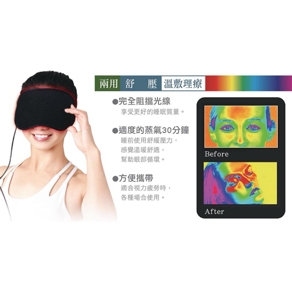 ❰免運❱ WellDay晶晏 石墨烯熱敷眼罩 熱敷眼罩 WD-GH328 晶晏熱敷墊 舒緩眼部疲勞 台灣製造-細節圖3