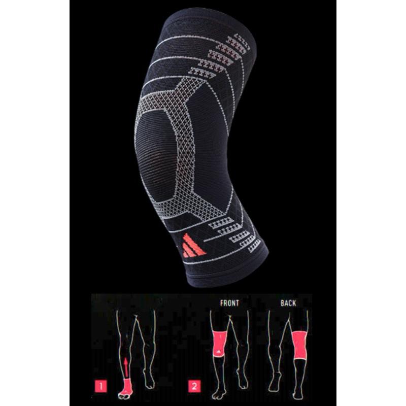 ❰免運❱ adidas 愛迪達 台灣製 AEROREADY WUCHT P3 高機能3D立體針織加強型彈性運動護膝套-細節圖3