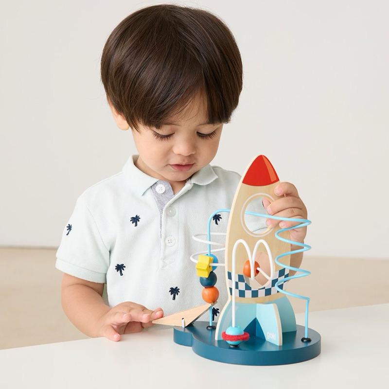 ❰免運❱ goki 火箭噴射撥珠 手眼協調 視覺追視 認知學習 益智玩具 兒童學習玩具 邏輯推理 室內玩具-細節圖2