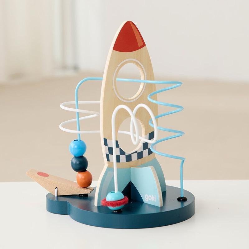 ❰免運❱ goki 火箭噴射撥珠 手眼協調 視覺追視 認知學習 益智玩具 兒童學習玩具 邏輯推理 室內玩具-細節圖5