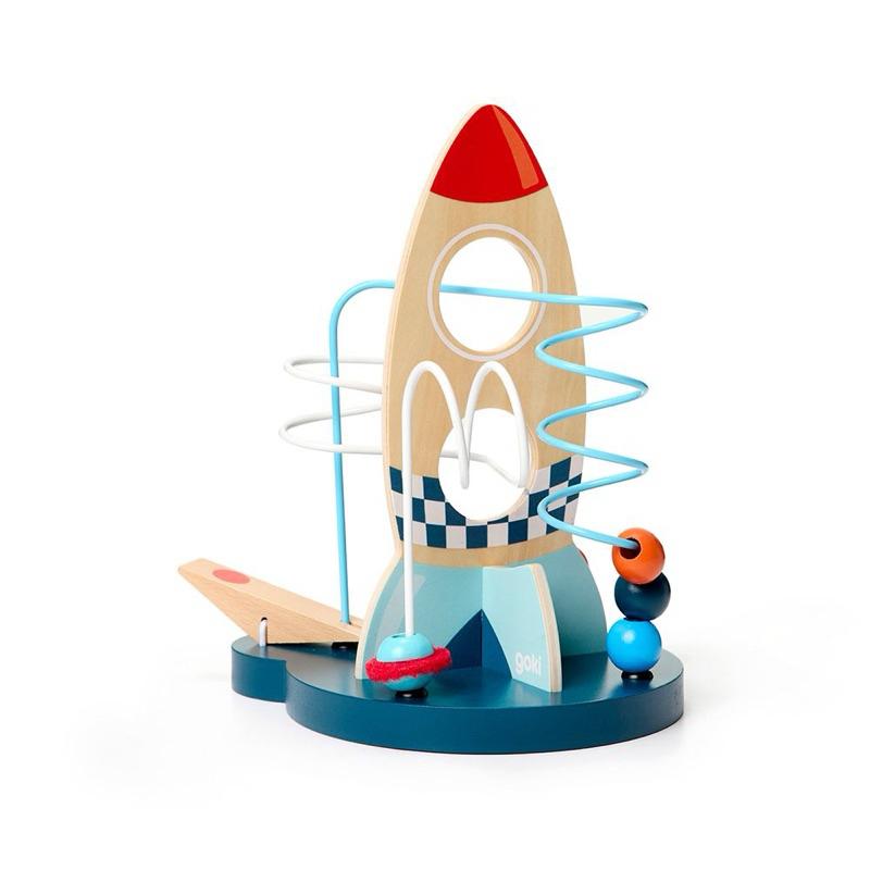 ❰免運❱ goki 火箭噴射撥珠 手眼協調 視覺追視 認知學習 益智玩具 兒童學習玩具 邏輯推理 室內玩具-細節圖6